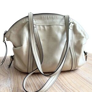 HOBO Cream Leather Hobo Bag